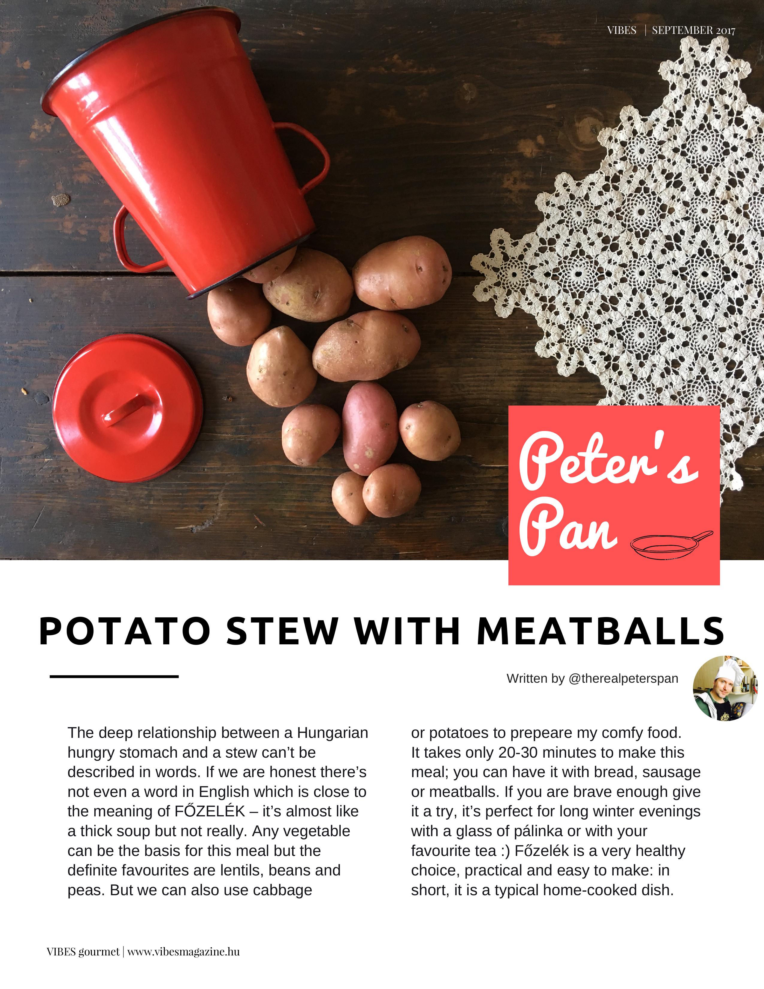 Potato stew with meatballs  